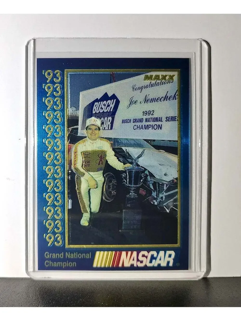 Grand National Champion 1993 Maxx Premier Plus Racing #176 NASCAR Card